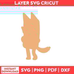bluey chilli heeler silhouettes svg, bluey birthday svg, bluey characters svg, png, pdf, dxf digital file