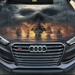 Vinyl Car Hood Wrap Full Color Graphics Decal Pirate Sticker 2