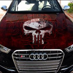 Vinyl Car Hood Wrap Full Color Graphics Decal Punisher Sticker 3