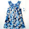 Summer Cotton Dress, Spring Dress Outfit, Handmade Sleeveless Dress, Crochet Cotton Blue Top with Flowes. Floral Print Dress. Country Kids Dresses.jpg