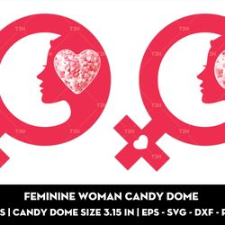 Feminine woman candy dome