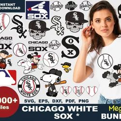 1000 CHICAGO WHITE SOX SVG BUNDLE - SVG, PNG, DXF, EPS, PDF Files For Print And Cricut