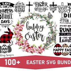 100 CHRISTIAN EASTER SVG BUNDLE - SVG, PNG, DXF, EPS, PDF Files For Print And Cricut