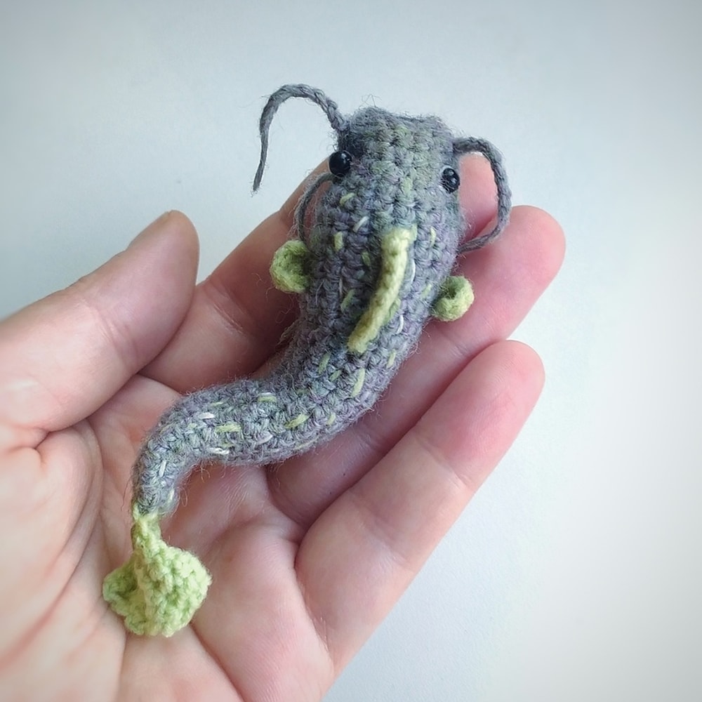 Catfish crochet pattern, crochet fish pattern, amigurumi fish, crochet brooch, clothes decor, handmade pin, DIY craft 4.jpg