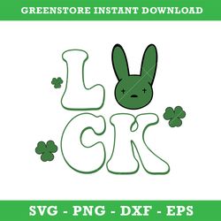 Bad Bunny Lucky Svg, St. Patricks Day Svg, Bad Bunny Svg, Png Dxf  Eps File