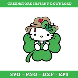 st. patricks day bennito hello kitty svg, st. patricks day svg, bad bunny svg, kitty svg, intant download