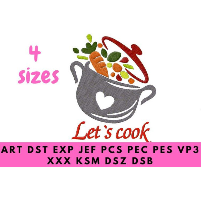 Embroidery design, let's cook.jpg