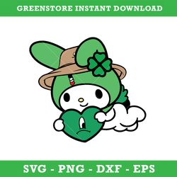 kitty bunny heart st.patrick's day svg, st. patrick's day svg, bad bunny svg, hello kitty svg, intant download