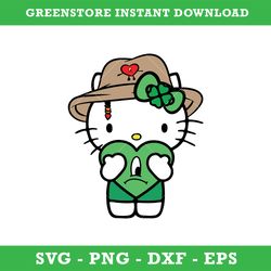 Benito Kitty Heart St.Patrick's Day Svg, Bad Bunny Svg, Hello Kitty Svg, St. Patrick's Day Svg, Intant Download