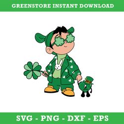 bad bunny bebesota st.patrick's day svg, st.patrick's day baby benito svg, lucky svg png eps dxf file