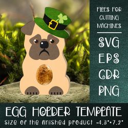 pug | patricks day egg holder template