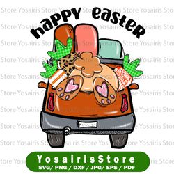 easter sublimation png design | easter truck | hand drawn | digital download | happy easter | rabbit truck | easter png