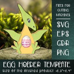 Pteranodon Chocolate Egg Holder Template SVG