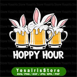 hoppy hour easter svg, easter bunny beer svg , sublimation, happy easter, printable, file for sublimation