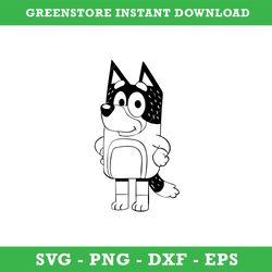 bluey bandit svg, bluey, blue, bluey svg, blue dog, bluey family, instant download, gr13