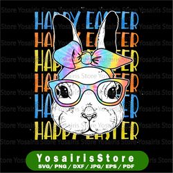 Easter Bunny PNG file, Tie Dye Rabbit sublimation file