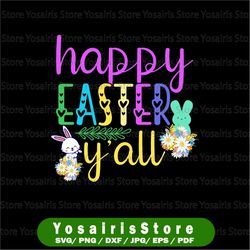 Easter Sublimation Design | Floral Easter PNG Design | Digital File Download | Happy Easter Y'all PNG