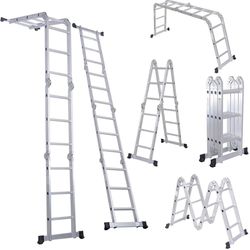 330 lb 12.5 ft Multi-Purpose Aluminum Folding Step Ladder