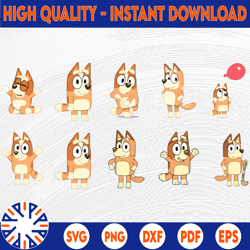bingo svg bundle | bluey svg | bluey birthday | bluey party supplies | bluey birthday decorations| dog|png|eps| digital