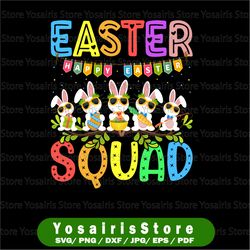 easter squad svg, cute bunnies svg, easter squad happy easter, easter bunny png, easter garland