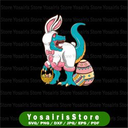 easter dinosaur bunny t rex boys girls kids gift png, easter dinosaur digital, t-rex bunny png, happy easter cut files