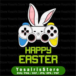 easter bunny gaming svg, easter boy svg, happy easter png, easter bunny png, video game png, funny easter kid png