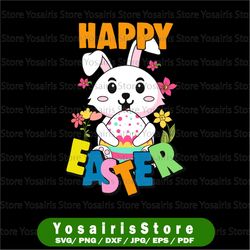 happy easter svg, kids easter svg, cute bunny eggs, easter egg, happy easter png, kids easter png, svg files for cricut