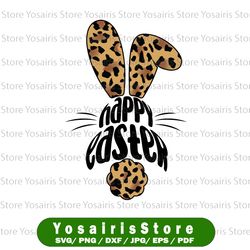 happy easter png, leopard easter bunny png, happy easter sublimation design, leopard print rabbit digital file