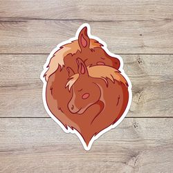 heart horse sticker, waterproof vinyl decal, great gift for animal lovers