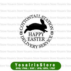 happy easter bunny svg | cottontail station delivery service, easter sign for rustic modern farmhouse wall art
