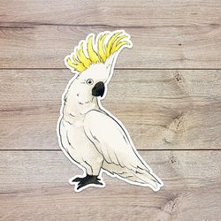 smiling bird sticker, waterproof vinyl decal, great gift for animal lovers