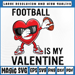 Cute Football Heart Dabbing Valentines Day Svg, Valentines Day Hearts 2023, Valentine Day, Digital Download