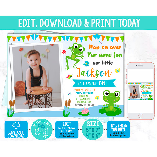 Photo-leap-frog-birthday-invitation-for-boy-with-picture-image-first-birthday.jpg