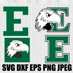 eastern michigan eagles svg png jpeg  dxf digital cut vector files for silhouette studio cricut design