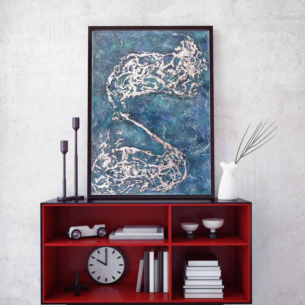 The mist Original abstract painting, silver leaf painting, painting on canvas, Olga Shmyrova.jpg