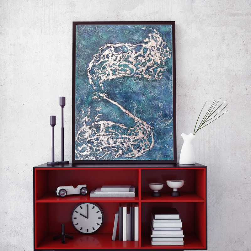 The mist Original abstract painting, silver leaf painting, painting on canvas, Olga Shmyrova.jpg