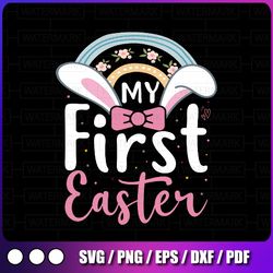 easter bunny rainbow - svg png design file - sublimation - instant download - digital clipart