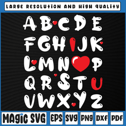 abc i love you alphabet svg png, alphabet love svg,  abc i love you svg, valentine day, digital download