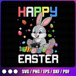 happy easter bunny egg video game png, easter gamer png, happy easter png, video game controller png