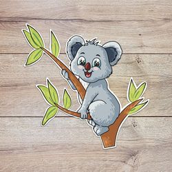 koala sticker, waterproof vinyl decal, great gift for animal lovers