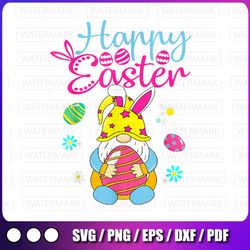 happy easter day png, bunny spring gnome easter egg png, easter gnome png easter eggs basket gnomes shirt sublimation