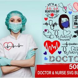 500 DOCTOR AND NURSE SVG BUNDLE - SVG, PNG, DXF, Files For Print And Cricut