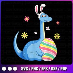 easter day t rex dino rabbit ears with egg png, funny dinosaur boys png, happy dinosaur easter png, funny easter day png
