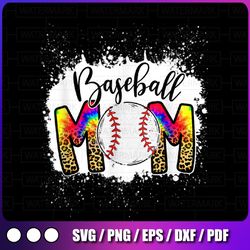 baseball player mom love tie dye png, baseball mom mother is day png, baseball mom png, leopard baseball
