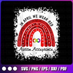 in april wear red instead autism-acceptance png, autism acceptance png, autism month png, red instead autism png
