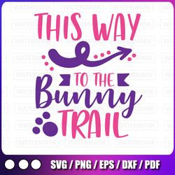 this way to the bunny trail easter svg design spring svg easter bunny svg easter egg svg easter sign svg cricut svg