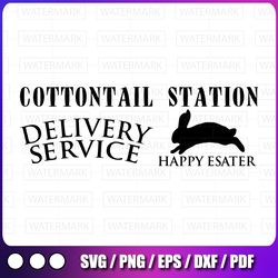 cottontail station delivery service happy easter sign spring signs peter cottontail sign easter sign svg spring svg