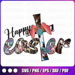 happy easter cross png sublimation design, easter sublimation png, happy easter bunny png,easter day png, bunny ears png