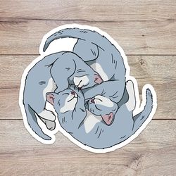 purricane cat sticker, waterproof vinyl decal, great gift for animal lovers