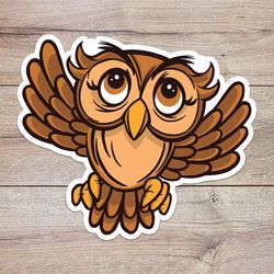 owl sticker, waterproof vinyl decal, great gift for animal lovers